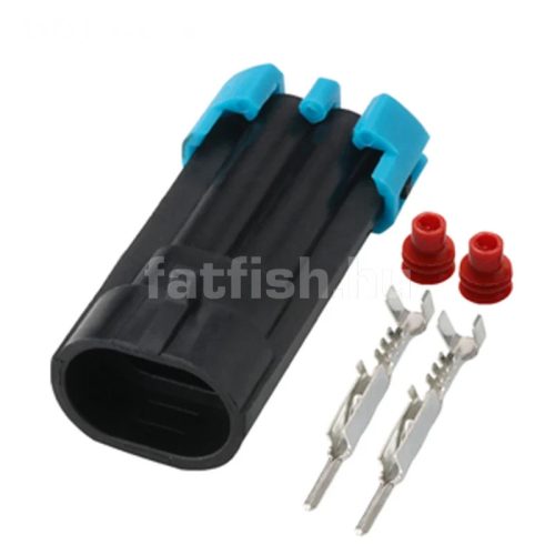 Delphi 2 pin connector female Metri-Pack 150 female black