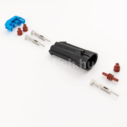 Delphi 2 pin connector female Metri-Pack 150 female black