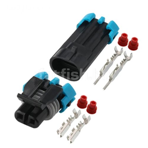 Delphi 2 pin connector female Metri-Pack 150 female black