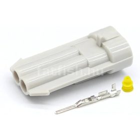 Delphi 2 pin connector female Metri-Pack 150 female grey