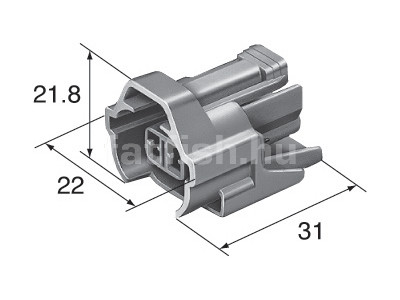 Denso 2 pin Top slot Injector connector