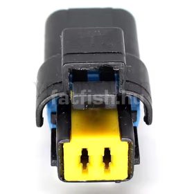FCI 2 pin SICMA connector black-yellow female