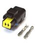 FCI 2 pin SICMA connector black-yellow female