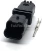 FCI 2 pin SICMA connector black-yellow male