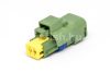 FCI 2 pin SICMA connector green-yellow female