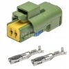 FCI 2 pin SICMA connector green-yellow female