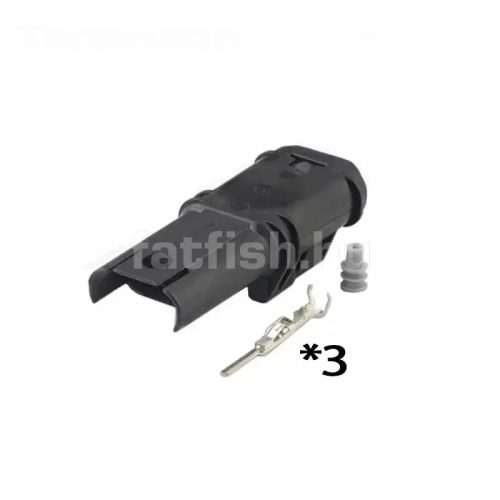 Hirschmann 3 lábú csatlakozó apa