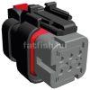 TE AmpSeal 6 pin connector red