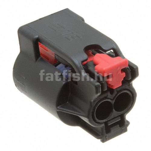 TE MQS 2 pin connector red