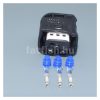 TE MQS 3 pin connector black-white