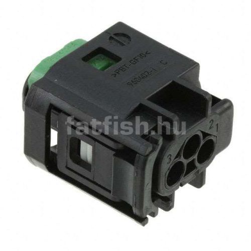 TE MQS 3 pin connector black-green