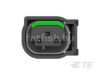 TE MQS 3 pin connector black-green