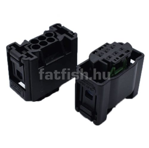 TE MQS 6 pin connector black