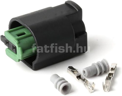TE MQS 2 pin connector green