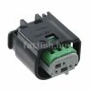 TE MQS 3 pin connector grey-green