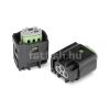 TE MQS 3 pin connector grey-green