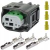 TE MQS 3 pin connector grey-green