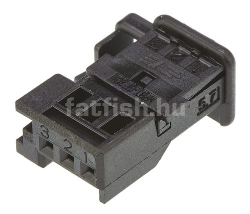 TE MQS 3 pin connector black male