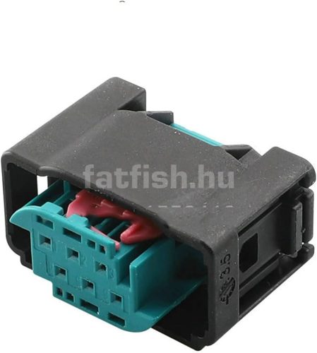 TE MQS 6 pin connector green