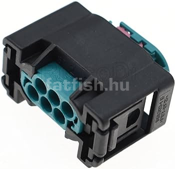TE MQS 6 pin connector green