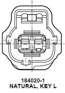 TE SSC 2 pin connector white 184020-1