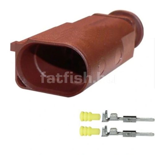 VW 1.5 Selaed 2 pin connector male brown
