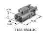 Yazaki 2 pin connector male 7122-1824-40