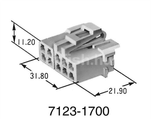 Yazaki 10 pin connector 7123-1700 male