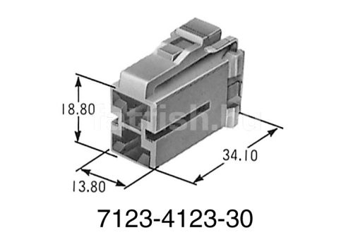 Yazaki 2 lábú csatlakozó 7123-4123-30