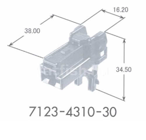 Yazaki 1 pin connector 7123-4310-30 7123-4313