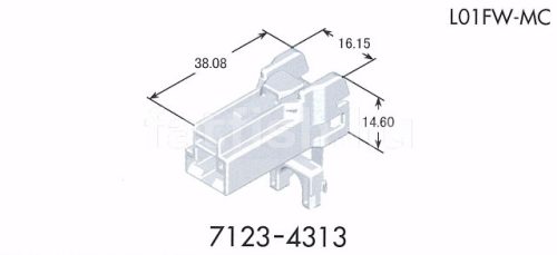 Yazaki 1 pin connector 7123-4310-30 7123-4313