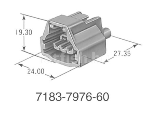 Yazaki 3 pin connector 7183-7976-60