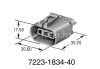 Yazaki 3 pin connector 7223-1834-40