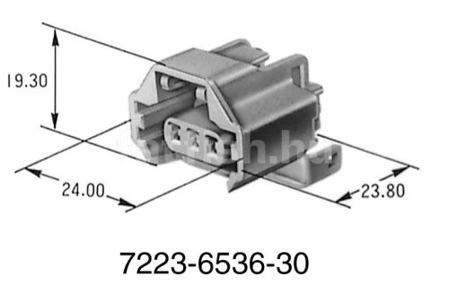 Yazaki 3 pin connector 7223-6536-30