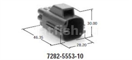 Yazaki 6 lábú csatlakozó 7282-5553-10
