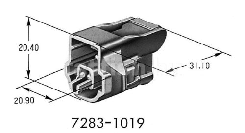 Yazaki 1 lábú csatlakozó 7283-1019