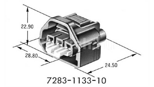 Yazaki 3 pin connector 7283-1133-10